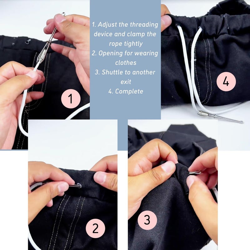 TORMEN Replacement Drawstrings Drawcords 51IN Cotton Drawstring Cord with Easy Adjustable Easy to Install Perfect for Hoodies Activewear(1 Pcs White) - Image 4